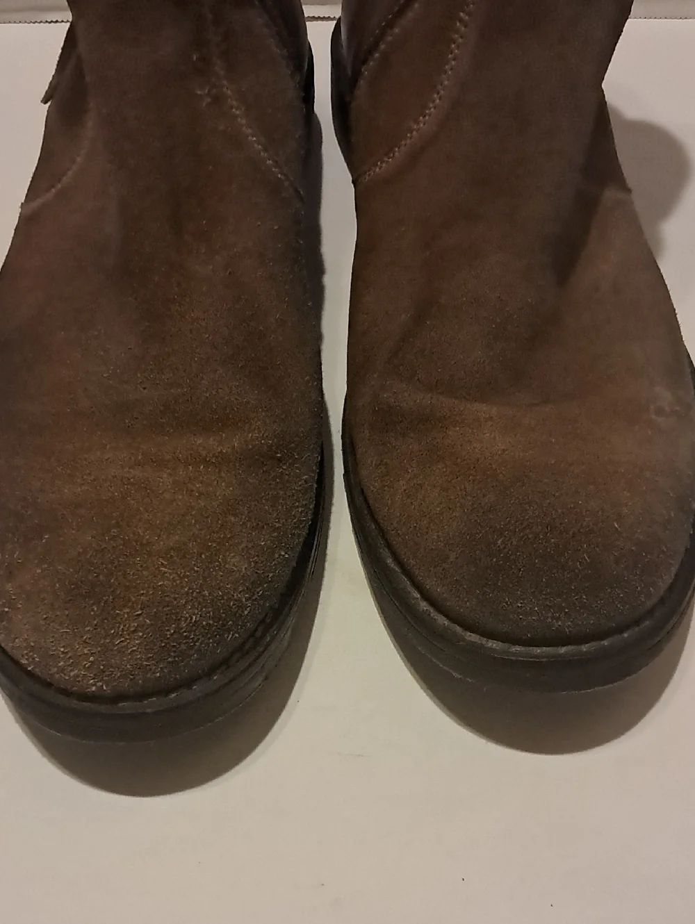 J & M 1850 Classic Brown Suede Leather Boots Made In Italy Adjustable Ankle